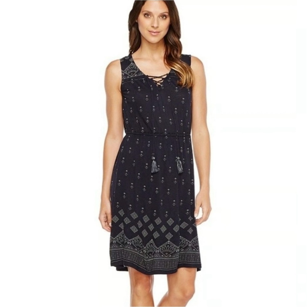 Lucky Brand Boho Navy Sleeveless Dress